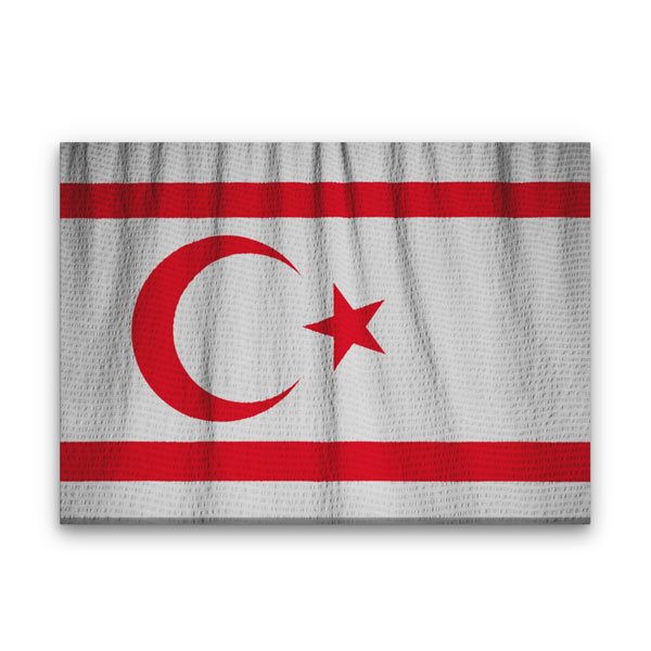 kibris-bayrak-tablo-7736-00 Kıbrıs Türk Cumhuriyeti Bayrağı Kanvas Tablo Duvar Dekoru 7736