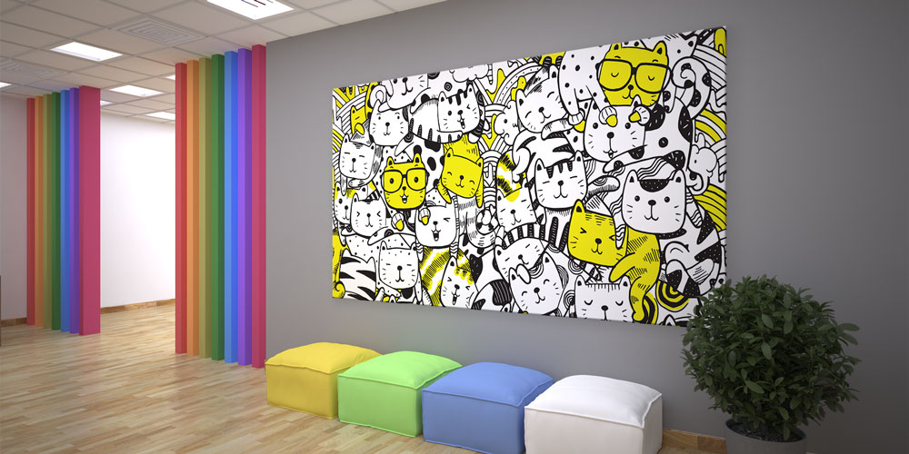 Bu büyük ebatlı duvar dekoru anaokulları ve kreşler 10156