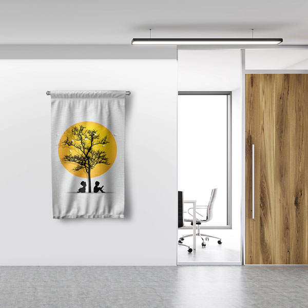 "Hayal Gücünün Ağacı" Temalı Çocuk Odası ve Sınıf Duvar Flaması 8116