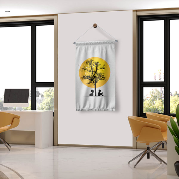 "Hayal Gücünün Ağacı" Temalı Çocuk Odası ve Sınıf Duvar Flaması 8116