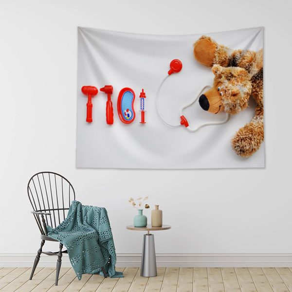 Oyuncak Doktor Seti ve Köpek Duvar Örtüsü 8406