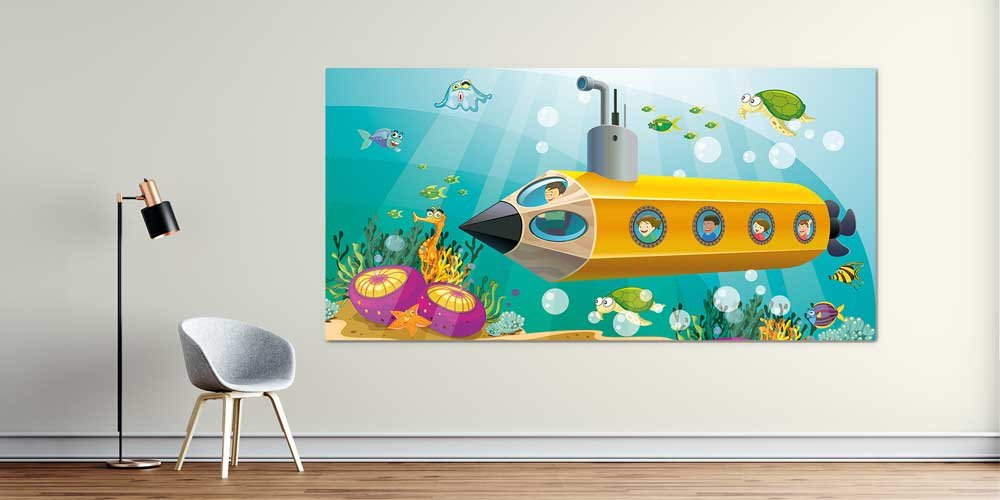 Renkli denizaltı tasarımı ve denizaltı dünyasının neşeli keşfiyle 10190