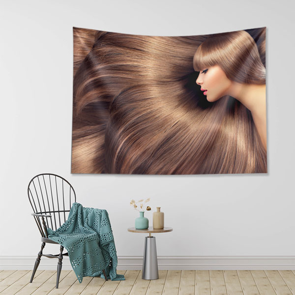kuafor-duvar-dekorasyon-5724-02 Kahverengi Saçlı Kadın Portreli Kuaför Duvar Örtüsü 5724
