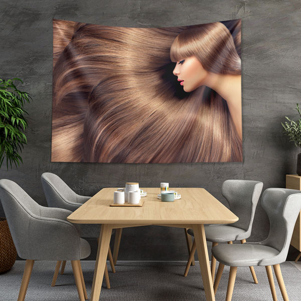 kuafor-duvar-dekorasyon-5724-03 Kahverengi Saçlı Kadın Portreli Kuaför Duvar Örtüsü 5724