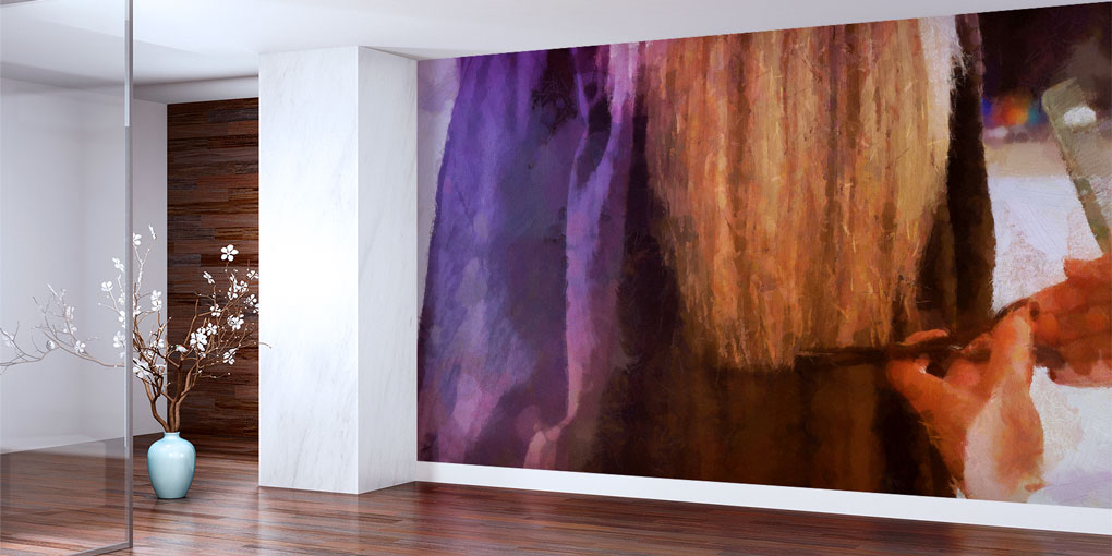 Kuaför Sanatı Temalı Saç Kesimi Görselli Duvar Kağıdı 5697