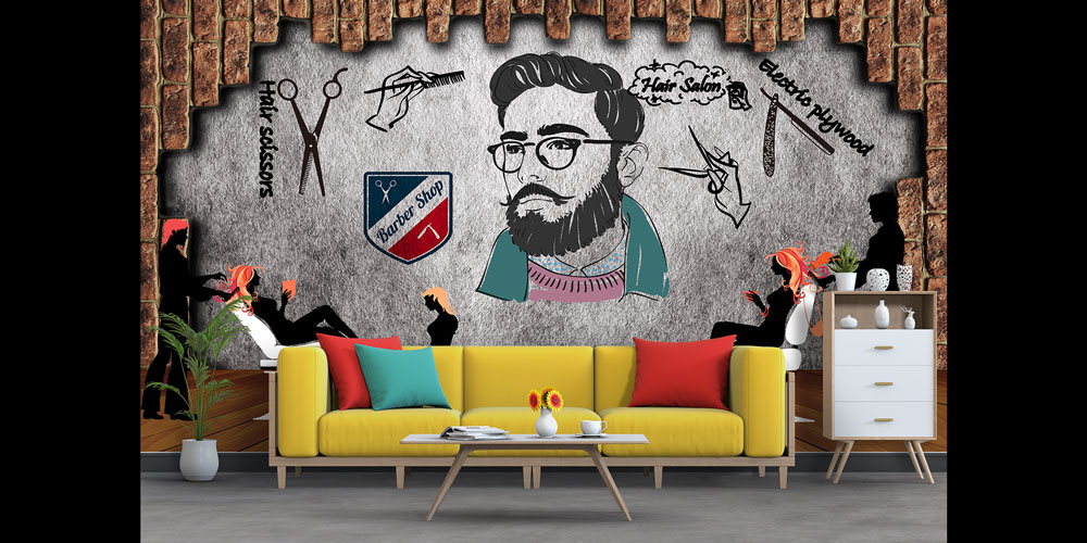 kuafor-duvar-kagidi-5682-02 Barber Shop Temalı Kuaför Duvar Kağıdı 5682
