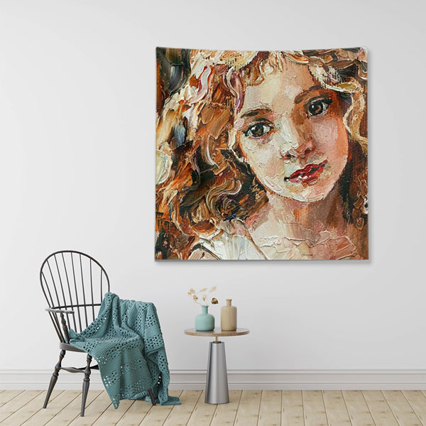 kuafor-duvar-ortusu-5745-02 Yağlı Boya Kadın Portresi Sanatsal Kuaför Duvar Örtüsü 5745
