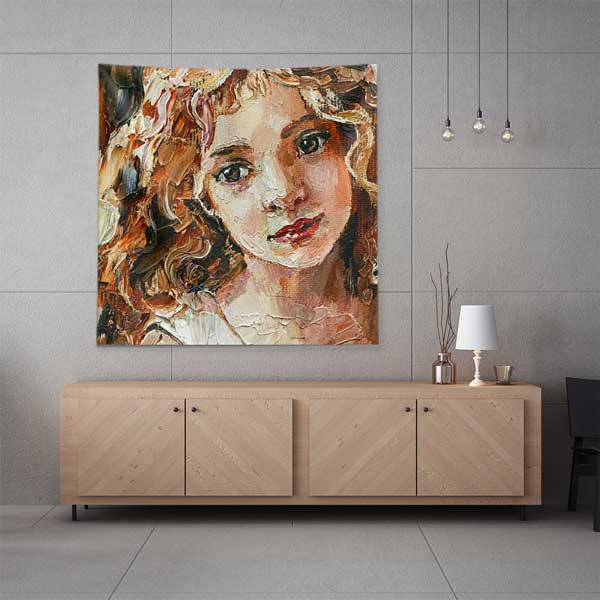 kuafor-duvar-ortusu-5745-03 Yağlı Boya Kadın Portresi Sanatsal Kuaför Duvar Örtüsü 5745