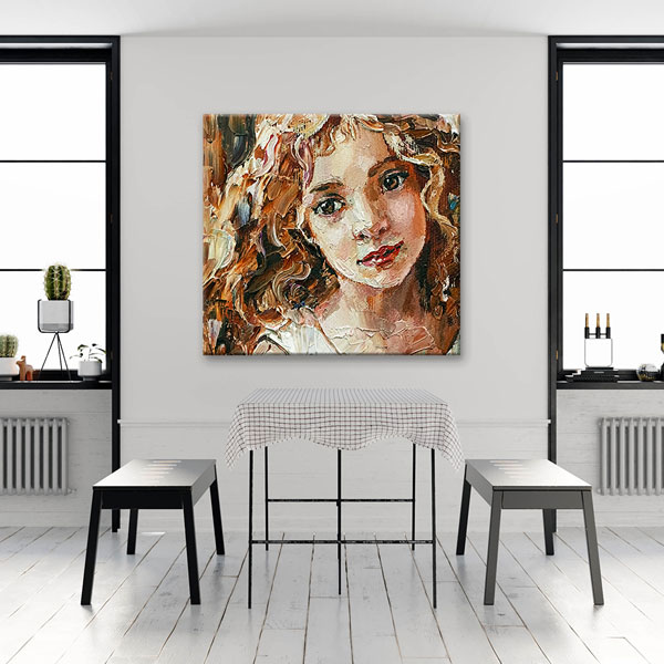 Yağlı Boya Kadın Portresi Kuaför Duvar Tablosu – 5681