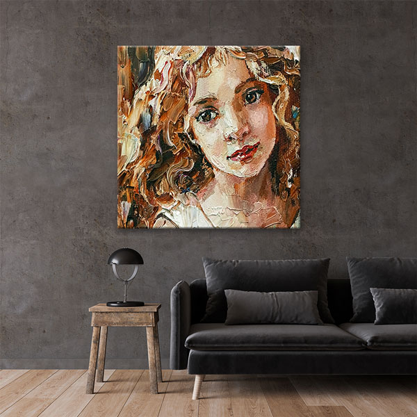 Yağlı Boya Kadın Portresi Kuaför Duvar Tablosu – 5681