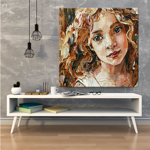 Yağlı Boya Kadın Portresi Kuaför Duvar Tablosu – 5681