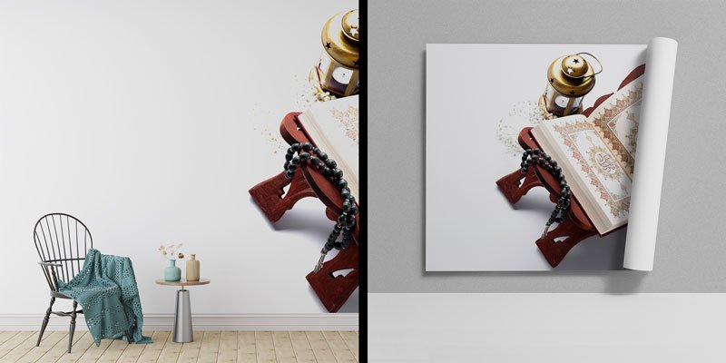 Kur’an-ı Kerim ve Tesbihli Duvar Kağıdı 10501