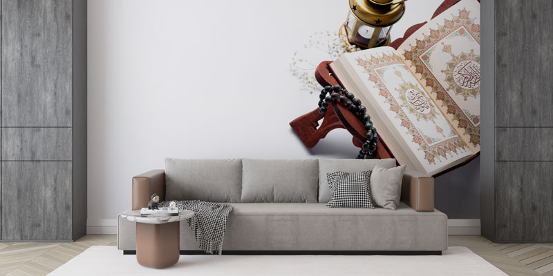 kuran-duvar-dekoru-10501-04 Kur’an-ı Kerim ve Tesbihli Duvar Kağıdı 10501