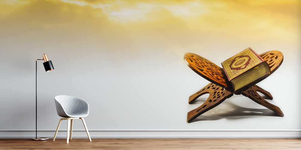 Kur’an-ı Kerim Rahle Üzerinde İslami Duvar Kağıdı 10493