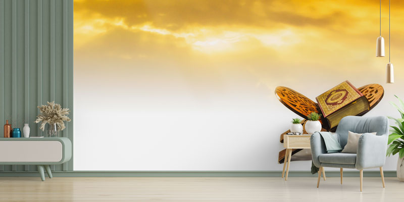 Kur’an-ı Kerim Rahle Üzerinde İslami Duvar Kağıdı 10493