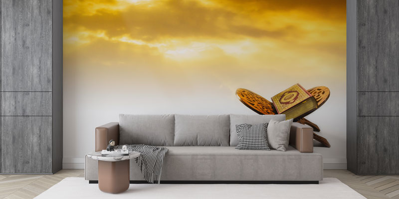 Kur’an-ı Kerim Rahle Üzerinde İslami Duvar Kağıdı 10493