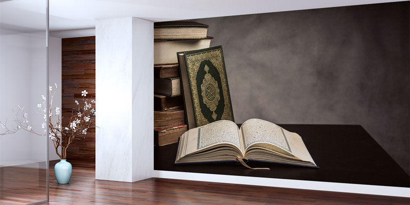 Kur’an-ı Kerim Kitaplı Duvar Kağıdı 10500