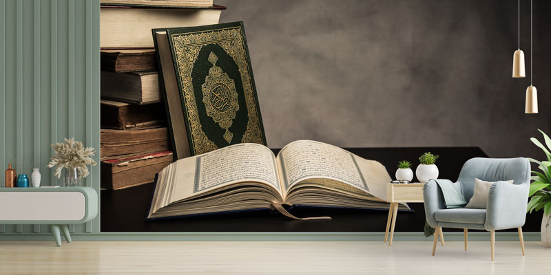 Kur’an-ı Kerim Kitaplı Duvar Kağıdı 10500