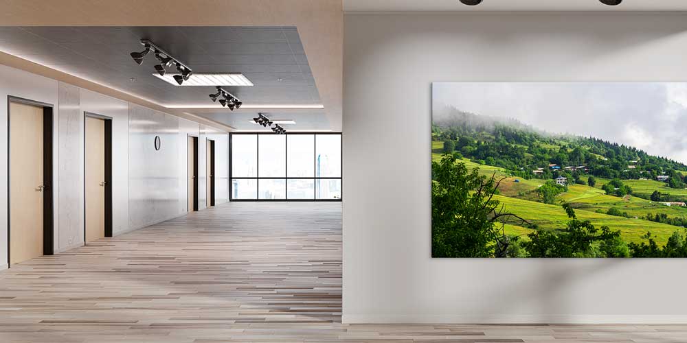 Yeşil Tepeler ve Yayla Evleri Panorama Büyük Ebatlı Duvar Dekoru 11957