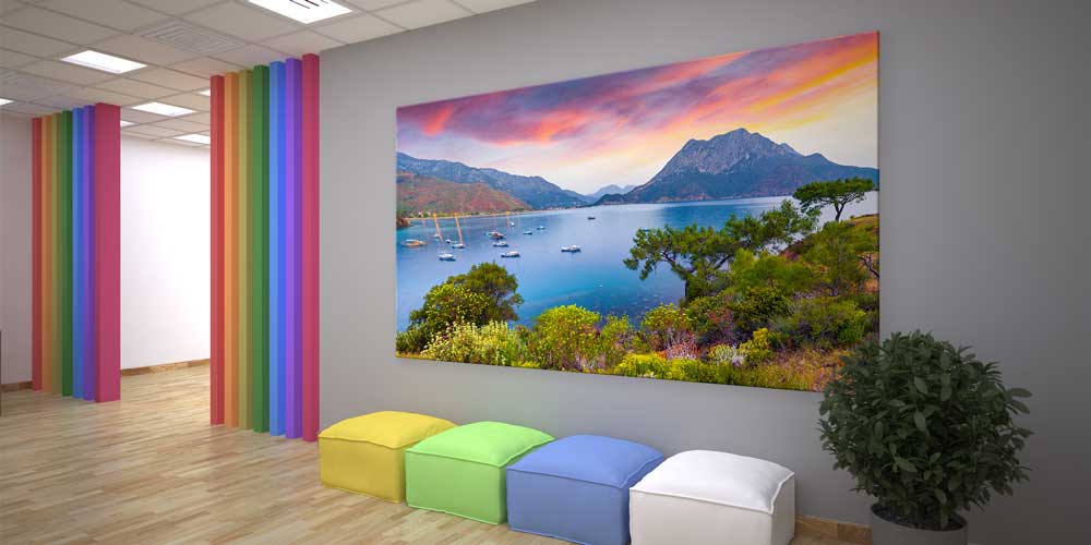 Ege Akdeniz Koy Manzaralı Büyük Ebat Duvar Dekoru 11865