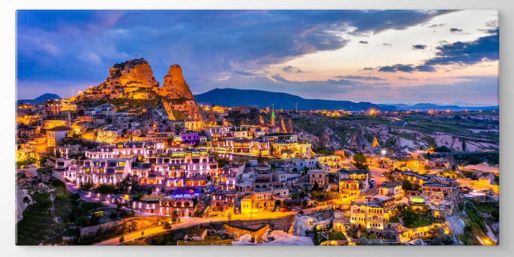 landscape-turkey-wall-art-11930-04 Kapadokya Anadolu Akşam Manzarası Büyük Ebat Duvar Dekor Ürünü 11930