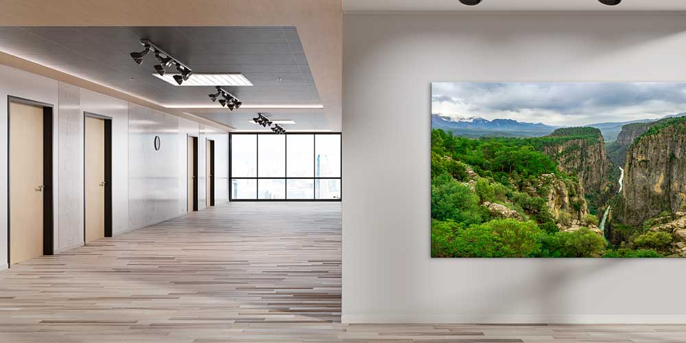 Derin Kanyon Vadisi ve Yeşil Doğa Manzarası Büyük Ebat Duvar Dekoru 11874