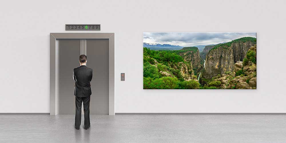 Derin Kanyon Vadisi ve Yeşil Doğa Manzarası Büyük Ebat Duvar Dekoru 11874