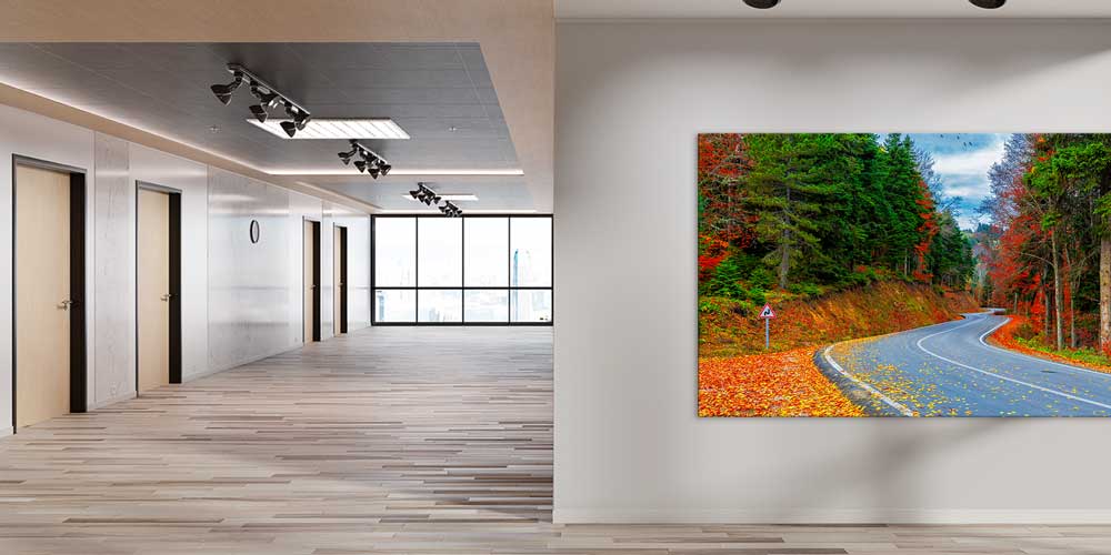 Sonbahar Orman Yolu Manzaralı Büyük Ebatlı Duvar Dekoru 11924