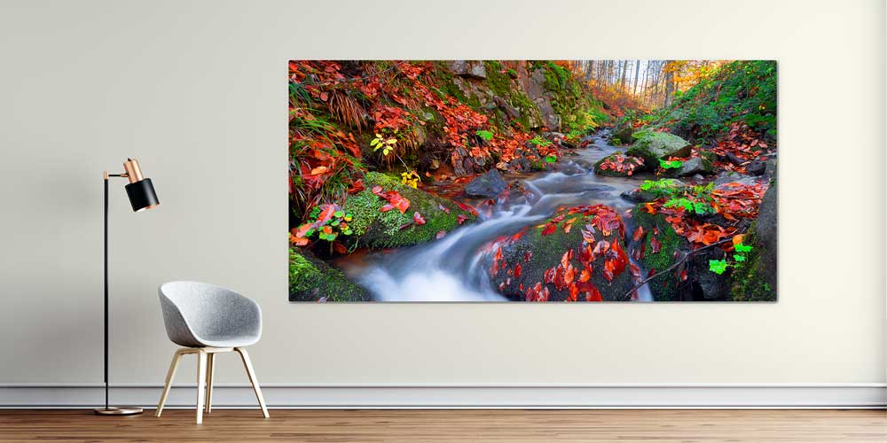 landscape-wall-art-11925-00 Sonbahar Deresi Manzaralı Büyük Ebatlı Duvar Dekoru 11925