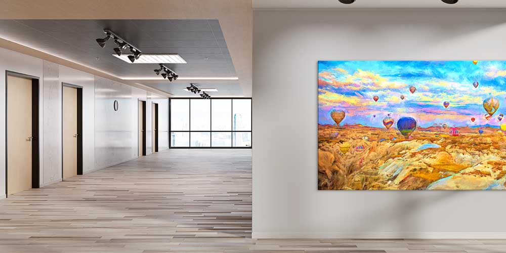 landscape-wall-art-11929-02 Kapadokya Balonları Anadolu Manzarası Büyük Ebat Duvar Dekor Ürünü 11929