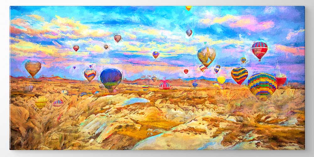 landscape-wall-art-11929-04 Kapadokya Balonları Anadolu Manzarası Büyük Ebat Duvar Dekor Ürünü 11929