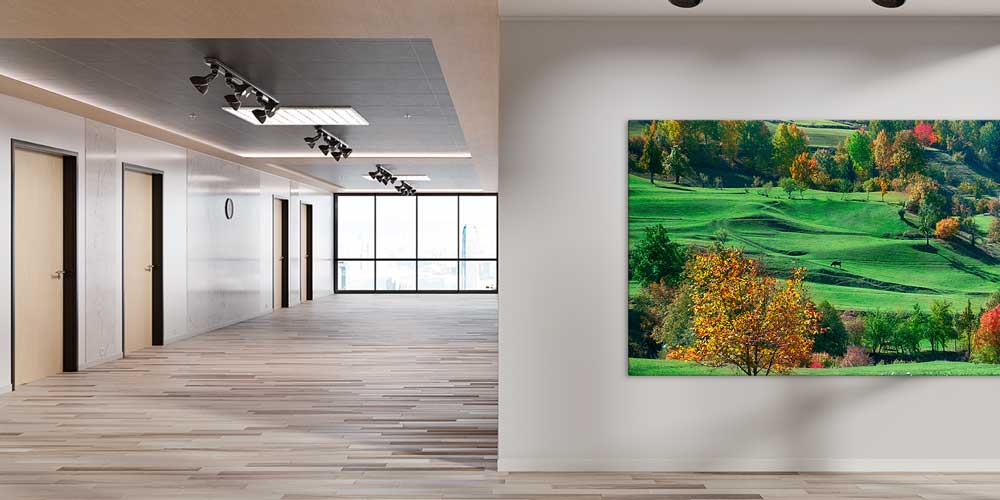 Sonbahar Renkleriyle Yeşil Tepeler Büyük Ebatlı Duvar Dekoru 11941