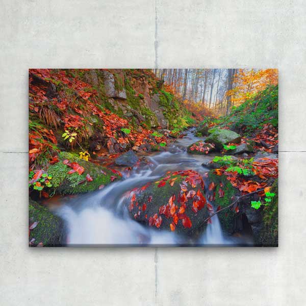 Sonbahar Dere Manzarası Kanvas Tablo 12080