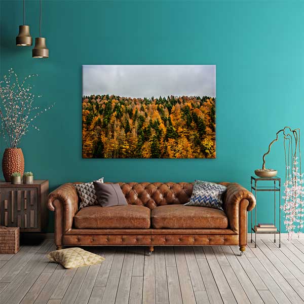 Sonbahar Ormanı Renk Geçişleri Doğa Kanvas Tablo 12113