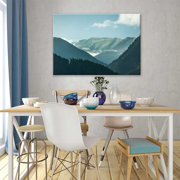 landscape-wall-art-12117-03 Sisli Dağ Vadileri ve Yeşil Yamaçlar Doğa Kanvas Tablo 12117