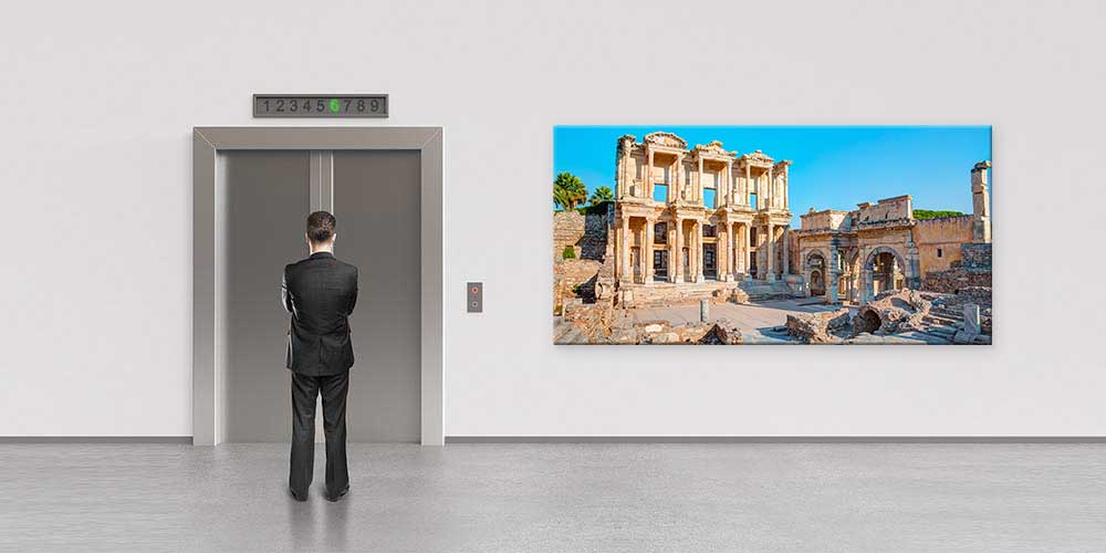 Antik Mimari Manzaralı Büyük Ebat Duvar Dekor Ürünü 11879