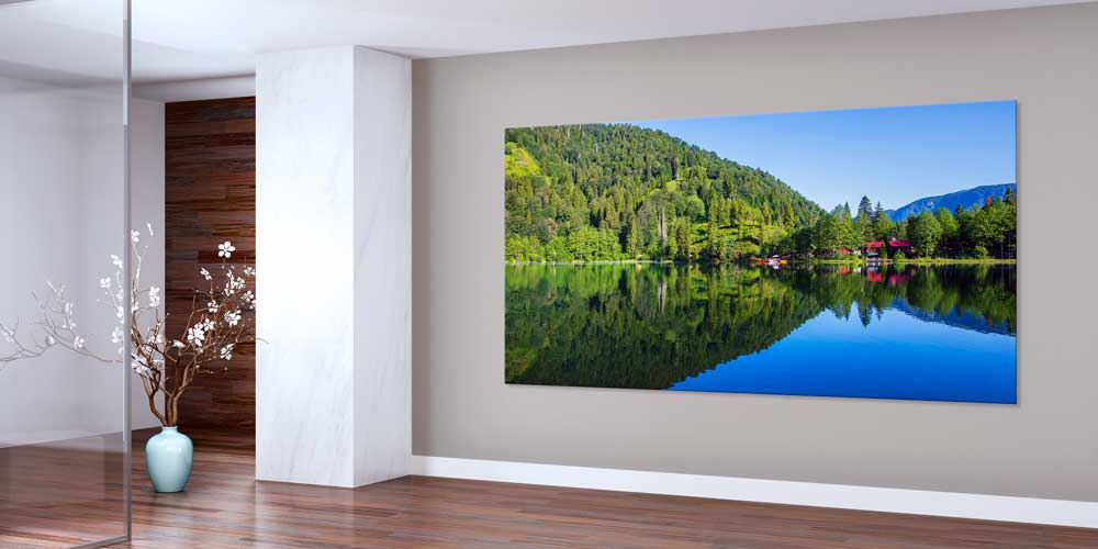 Orman Yansımalı Sakin Göl Panorama Büyük Ebatlı Duvar Dekoru 11956
