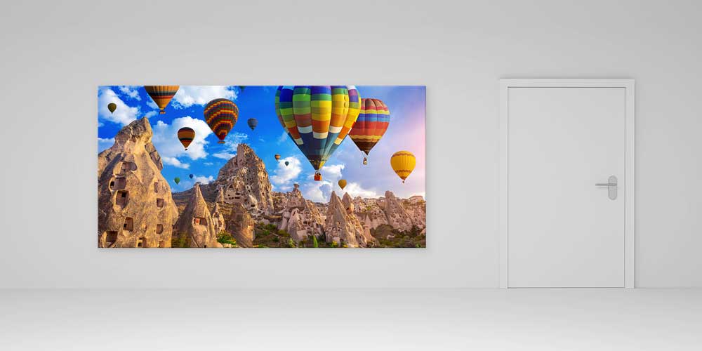 Kapadokya Balonları ve Peribacaları Büyük Ebat Duvar Dekor Ürünü 11931