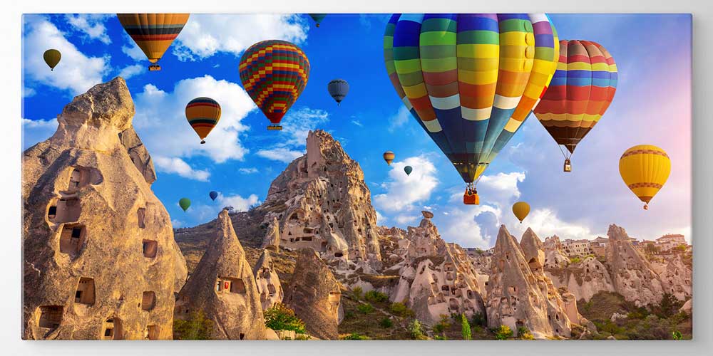 Kapadokya Balonları ve Peribacaları Büyük Ebat Duvar Dekor Ürünü 11931