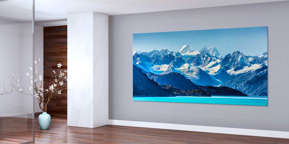 Turkuaz Göl ve Karlı Dağlar Manzarası Büyük Ebat Duvar Dekor Ürünü 14151