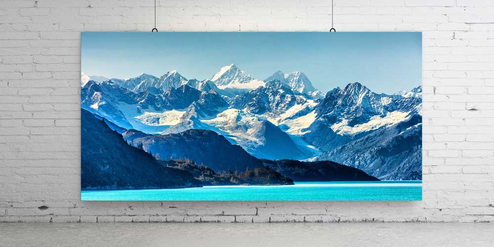 Turkuaz Göl ve Karlı Dağlar Manzarası Büyük Ebat Duvar Dekor Ürünü 14151