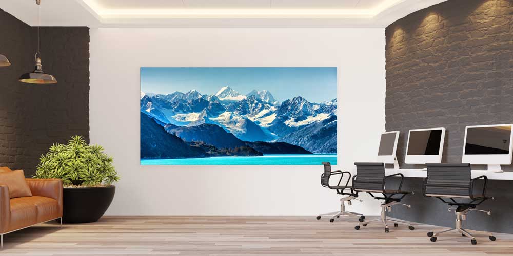 Turkuaz Göl ve Karlı Dağlar Manzarası Büyük Ebat Duvar Dekor Ürünü 14151