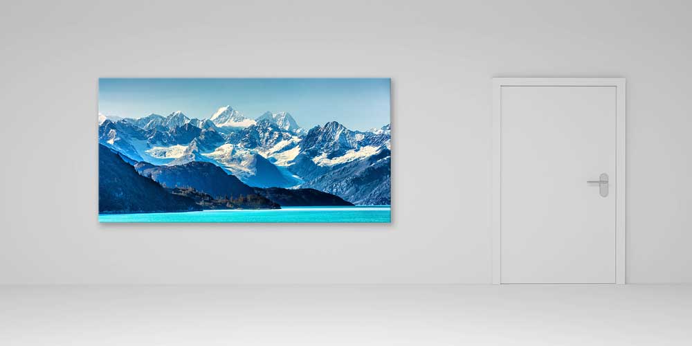 Turkuaz Göl ve Karlı Dağlar Manzarası Büyük Ebat Duvar Dekor Ürünü 14151
