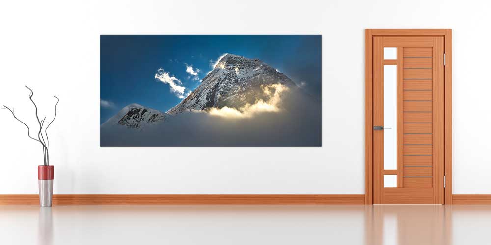 large-size-wall-art-14032-03 Büyük Ebat Zirve Işığı Dağ Manzarası Duvar Dekoru 14032