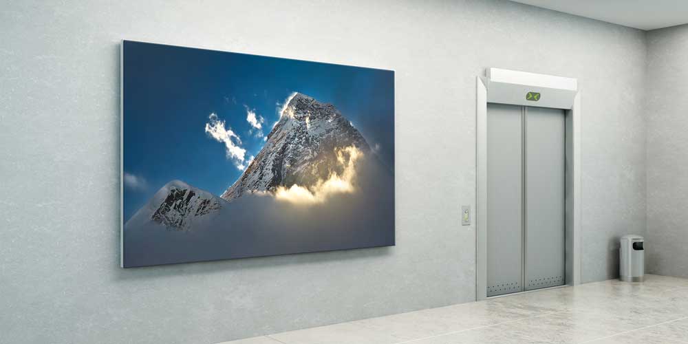 large-size-wall-art-14032-04 Büyük Ebat Zirve Işığı Dağ Manzarası Duvar Dekoru 14032