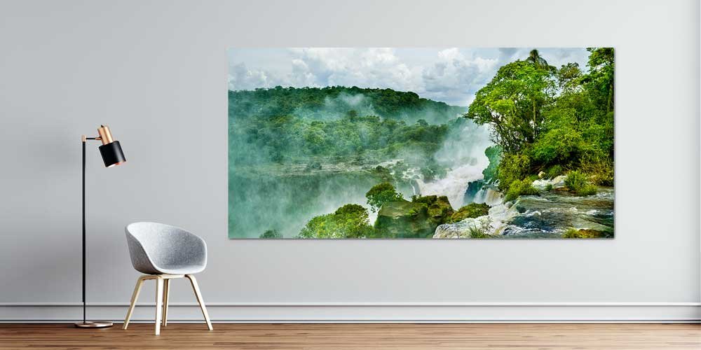 Sisli Orman ve Şelale Manzarası Büyük Ebat Duvar Dekoru 14109