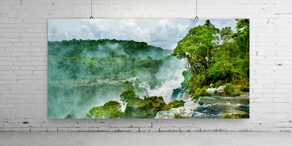 Sisli Orman ve Şelale Manzarası Büyük Ebat Duvar Dekoru 14109