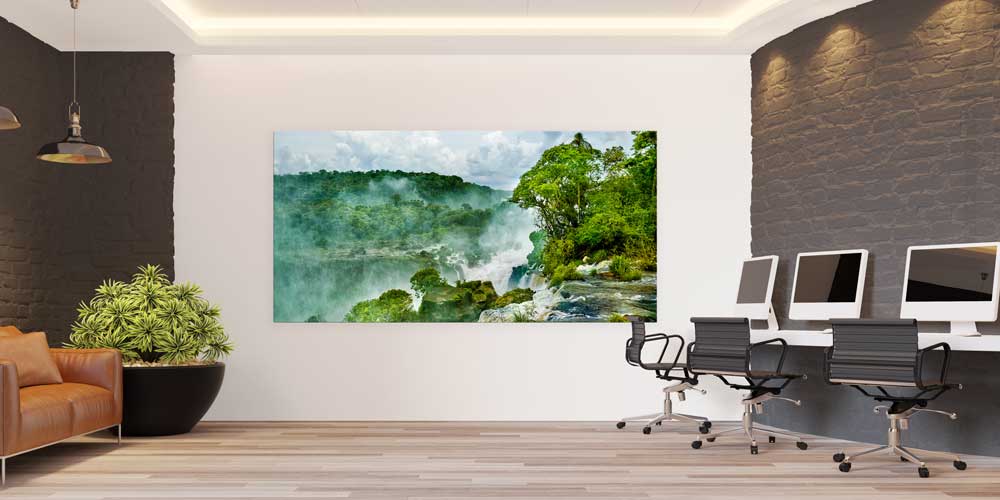 Sisli Orman ve Şelale Manzarası Büyük Ebat Duvar Dekoru 14109