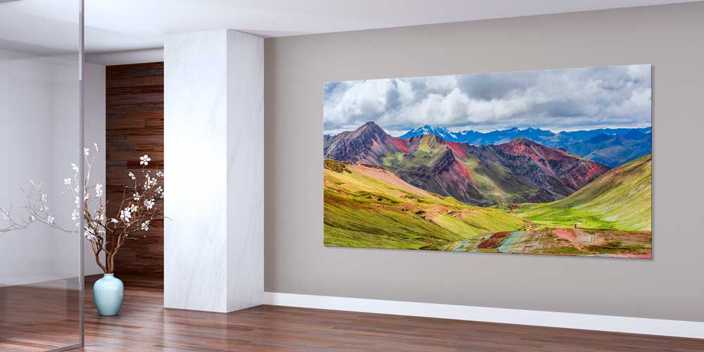 Renkli Dağlar ve Geniş Vadi Manzarası Büyük Ebat Duvar Dekoru 14110