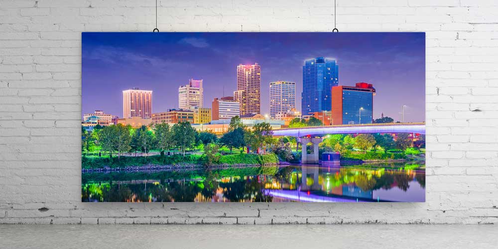 large-size-wall-art-14112-02 Gece Şehri ve Nehir Yansıması Manzarası Büyük Ebat Duvar Dekoru 14112